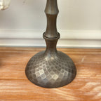 Hammered Metal Pillar Candle Holder